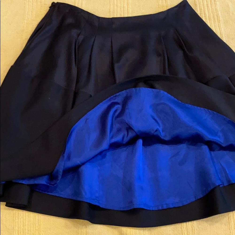 J Crew collection black silk and wool skirt 10
